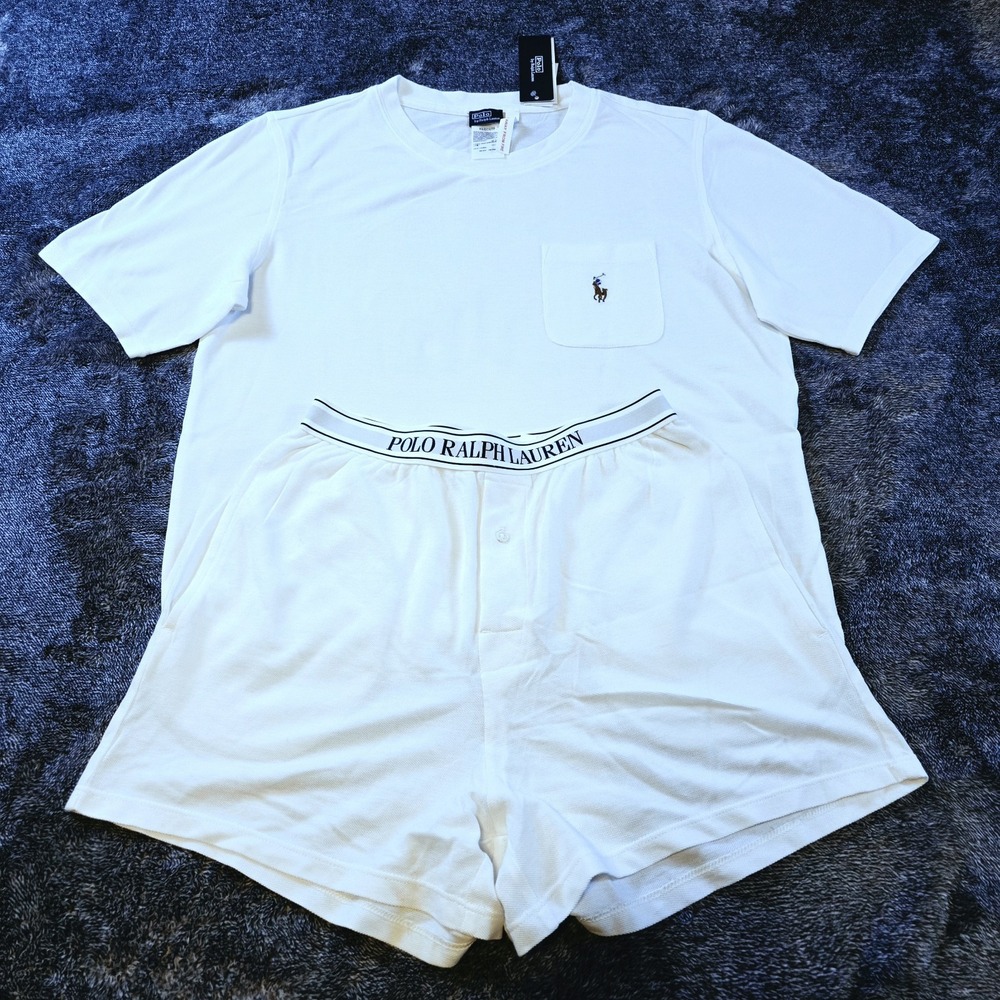 Polo Ralph Lauren Cotton Modal Shirt & Shorts Sleep Set Womens XS Pajama Set
